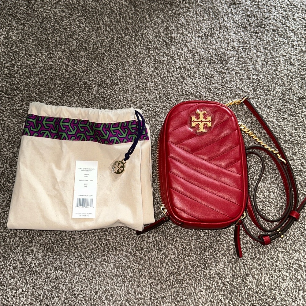 Authentic Tory Burch Kira Chevron Crossbody, Used Only Once, In Great Condition